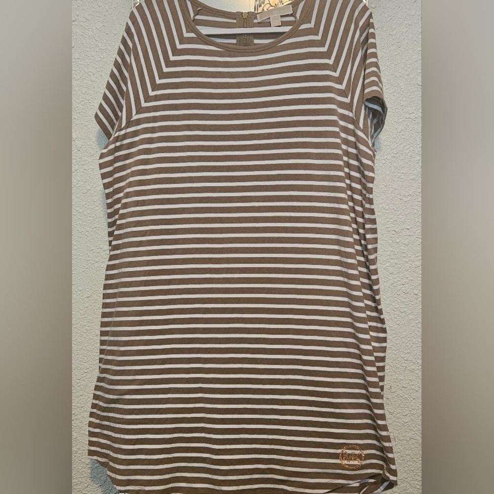 Plus Striped Michael Kors Dress